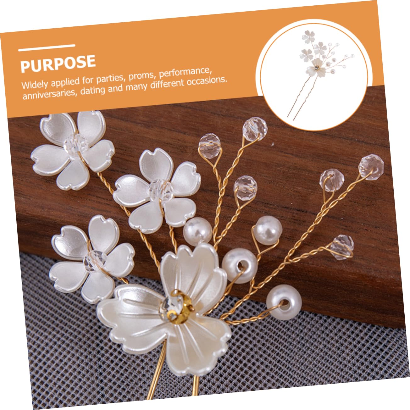 FRCOLOR 5 Stück Haarschmuck Haarspangen Für Mädchen Braut Kopfschmuck Für Hochzeit Damen Haarstab Französischer Haarstab Haarschmuck Für Frauen Haargabel Für Mädchen Braut