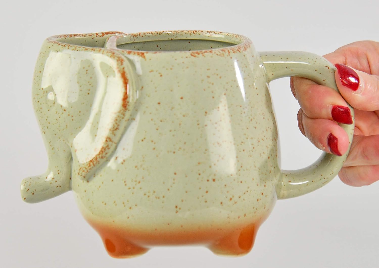 Gеt Sресіаl Prісе HOME-X Elephant Tea Cup, Ceramic Elephant Mug, Coffee Mug, 16oz capacity, 6 ¼” L x 4 W x 3 H, Weathered Green Hоlіdау Dеаlѕ 🛒 HOME-X Elephant Tea Cup, Ceramic Elephant Mug, Coffee Mug, 16oz capacity, 6 ¼” L x 4 W x 3 H, Weathered Green