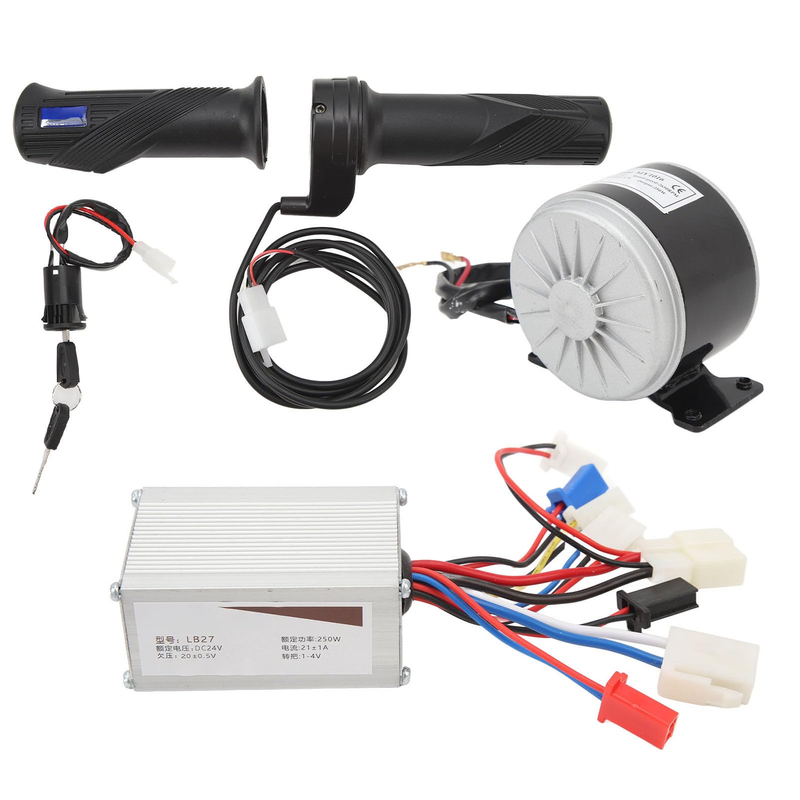 Manopole Acceleratore e Kit Controller Motore 24V 250W per Appassionati di Bici Elettriche e Scooter Fai da Te