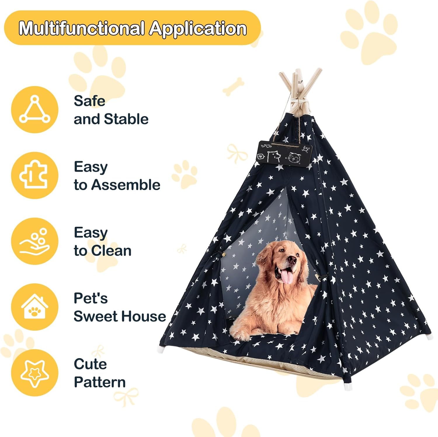 Cozy Retreat: Discover the Pet Teepee Tent for Dogs & Cats!