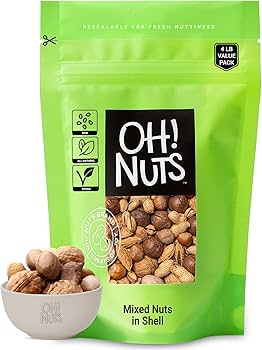 Amazon.com: Oh! Nuts Mixed Nuts in Shell - Raw - 100% Natural - 4