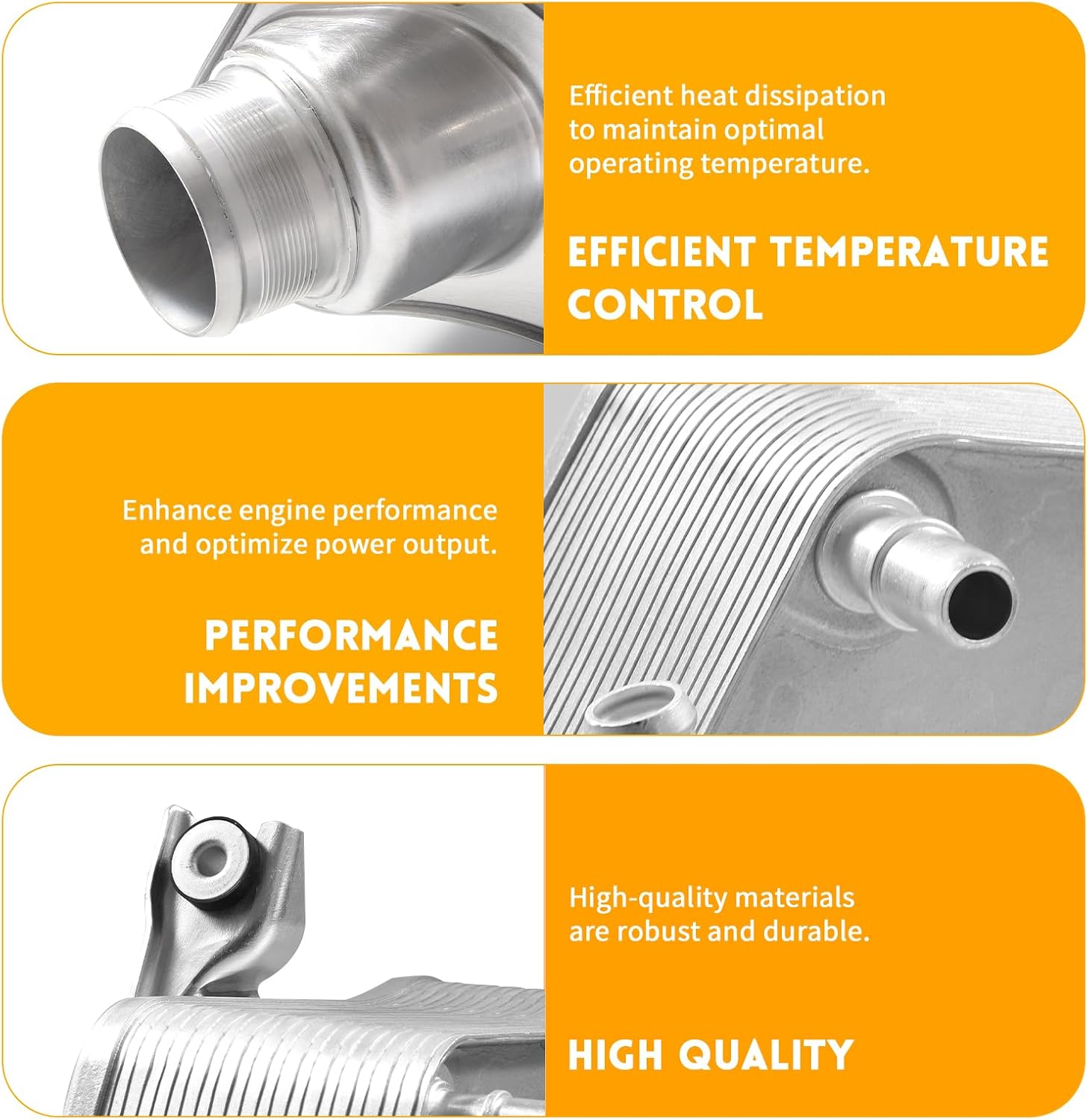 BC3Z-6K775-B Intercooler Compatible with 2011 2012 2013 2014 2015 2016 6.7L Ford F250 F350 F450 F550 SUPER DUTY Engine Charge Air Oil Cooler Assembly BC3Z6K775B（Aluminum）