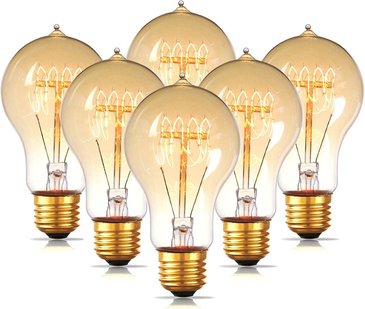 Jslinter 6-Pack Edison Light Bulb