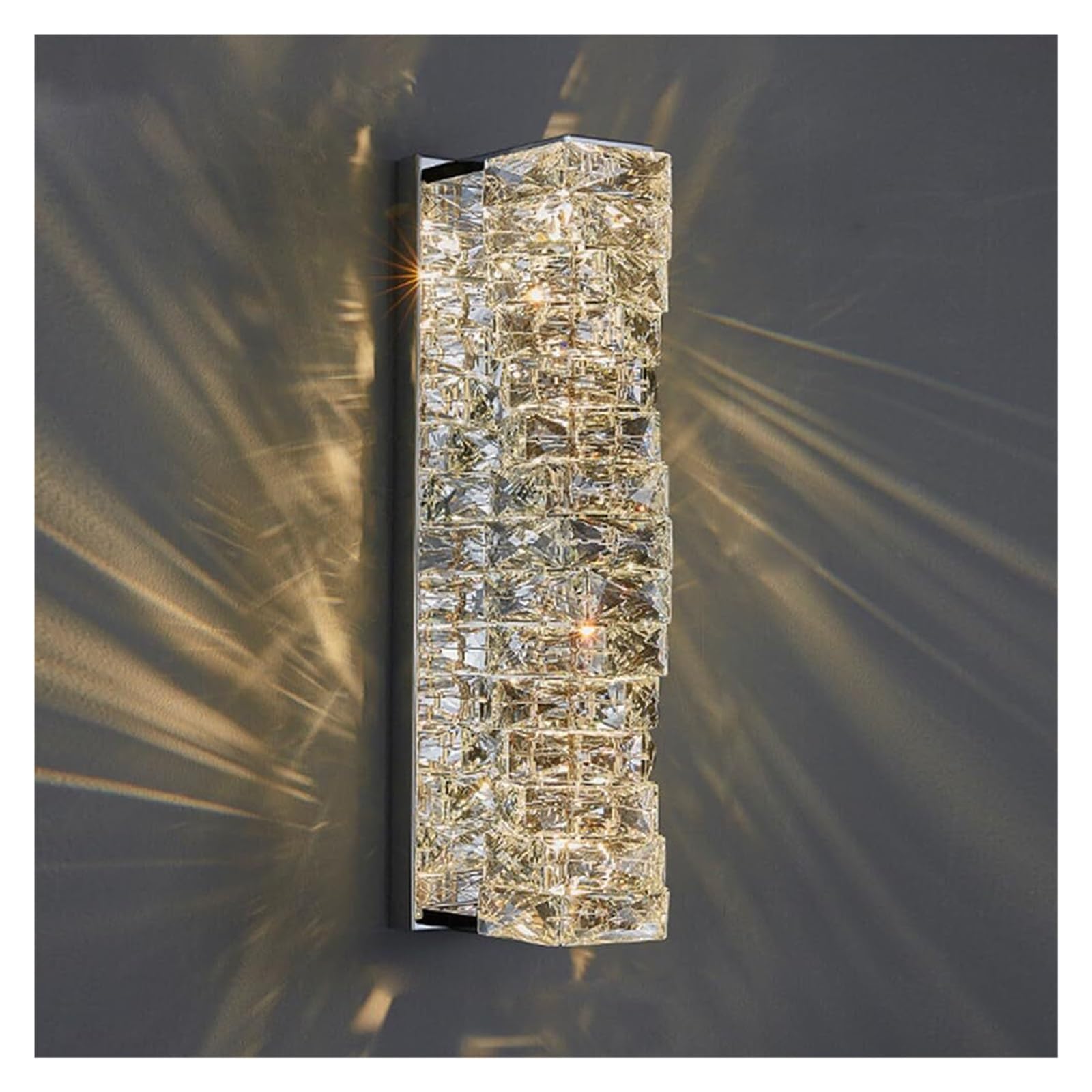 ITOSUI LED Wall Sconce Crystal Wall Light Postmodern Vanity Wall Lamp Fixture Stainless Steel Sconces Wall Light Indoor for Living Room Bedroom Home Decor Wall Mount Lights(C,Large)