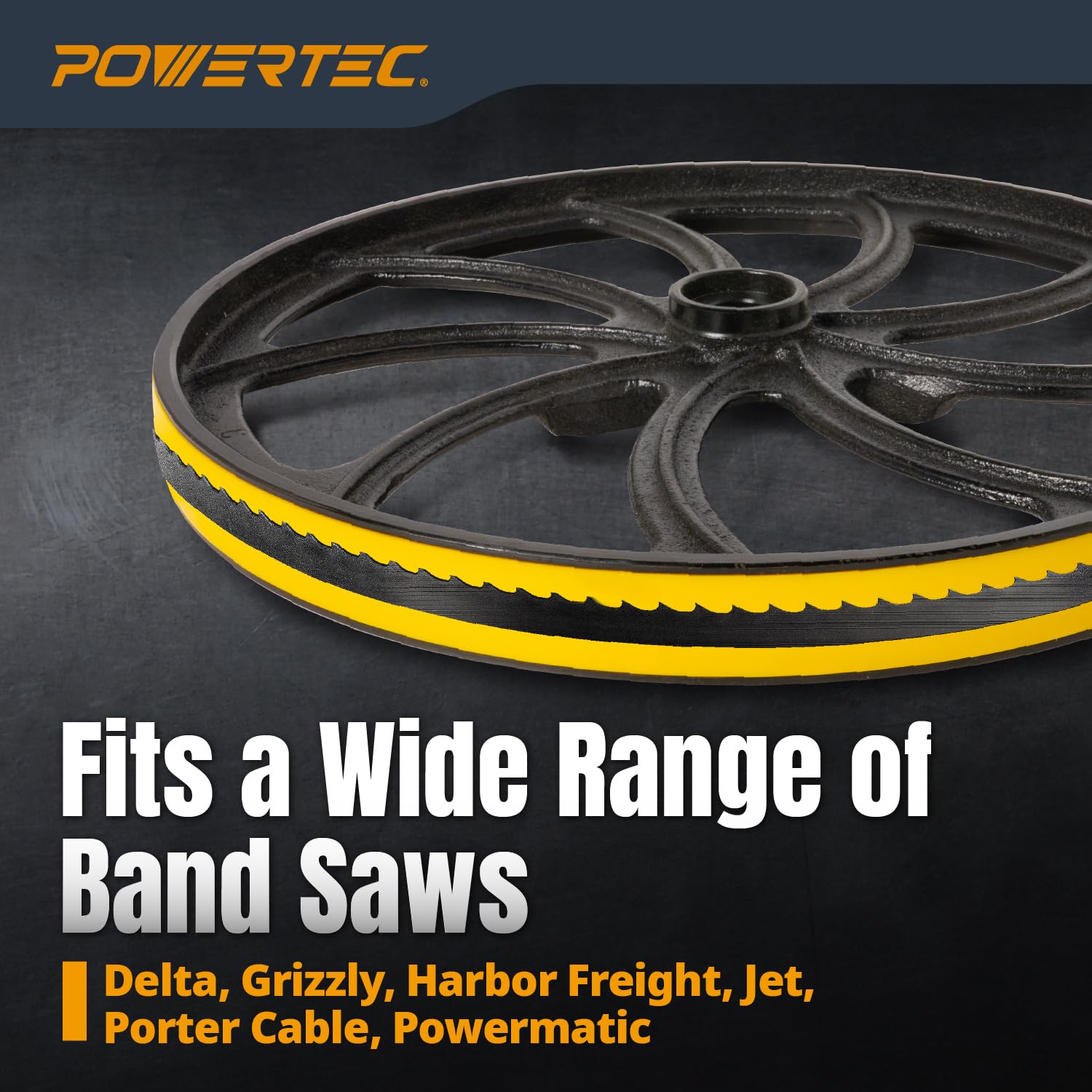 POWERTEC Bandsaw Tires - 2 Pack for Grizzly, Jet -6