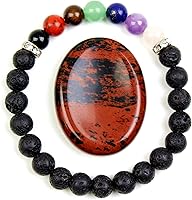 Vista 1 de Piedra de preocupación del pulgar, piedra de palma de bolsillo de cristal curativo, Piedra