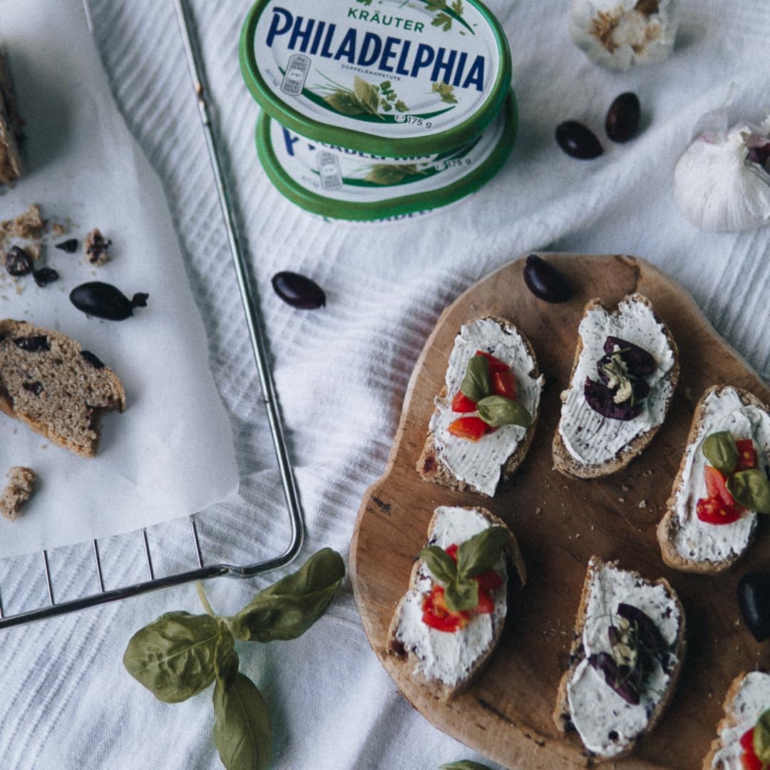 Mit Pufai Grocery, Philadelphia Frischkäse Kräuter Kräuterkäse Frischkäse 175 gramm x 4 STÜCK [Frischegarantie]