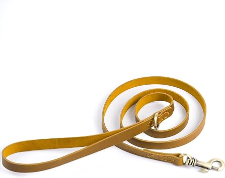 HIFA Genuine Leather Dog Leash - Soft Touch Rustic Leather, Vintage Retro Style, Soft Handle and Secure Grip - Dog Leash for Small Dogs, Dog Training Leash for Walking