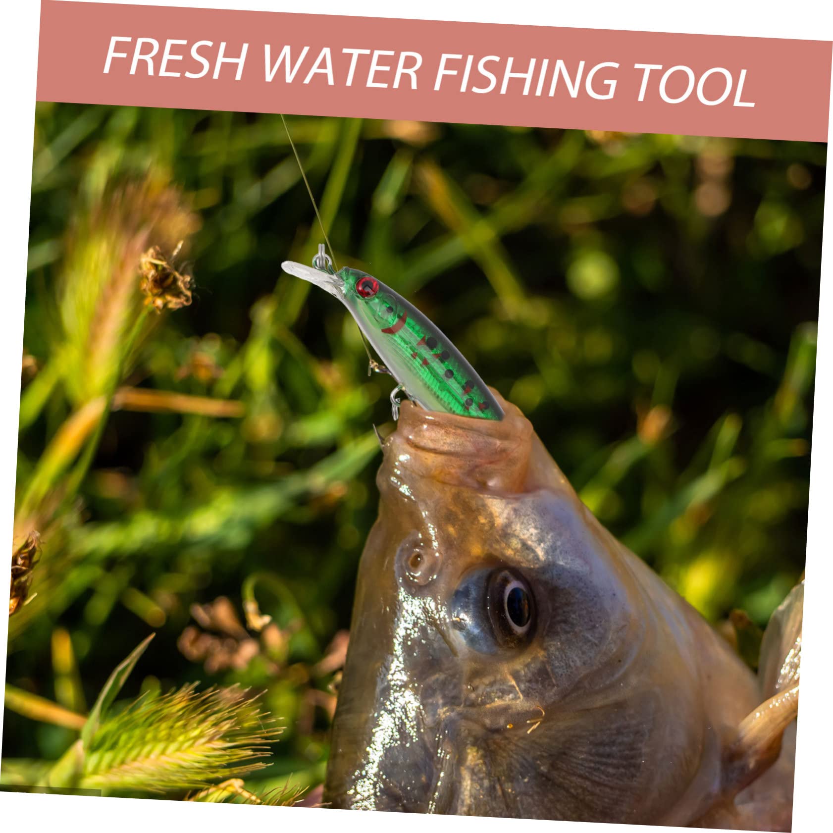 Mipcase 30 Pz Esca Finta Luya Piccole Esche Affondanti Esca Dura Fornitura di Pesca Esca per Pescare Esca per Pesci in Metallo Esca per Pesciolini Piccolo ABS 8 g Artificiale Attrezzatura