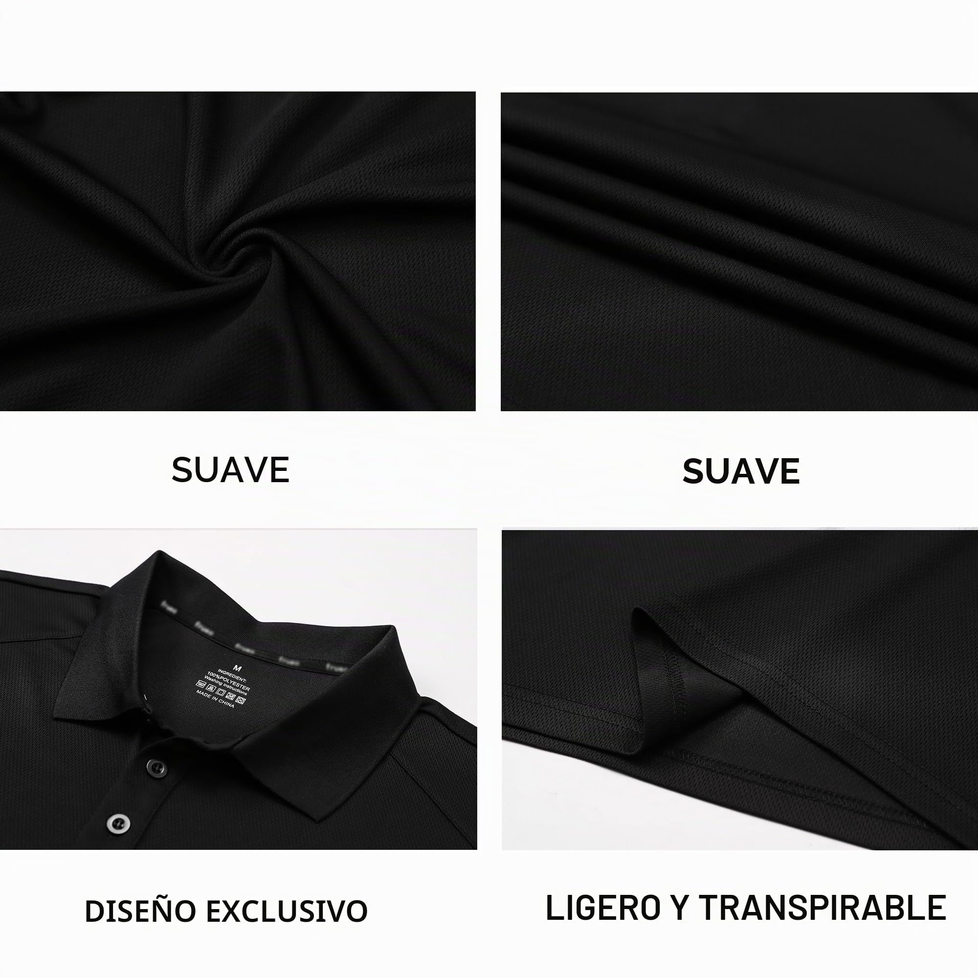 Gaiatiger 3er Pack Polos Hombre Manga Corta Camisa Ocio Cómodo Transpirabilidad Ropa Deportiva Hombre Golf Polo Shirt(0427-3Black-XL