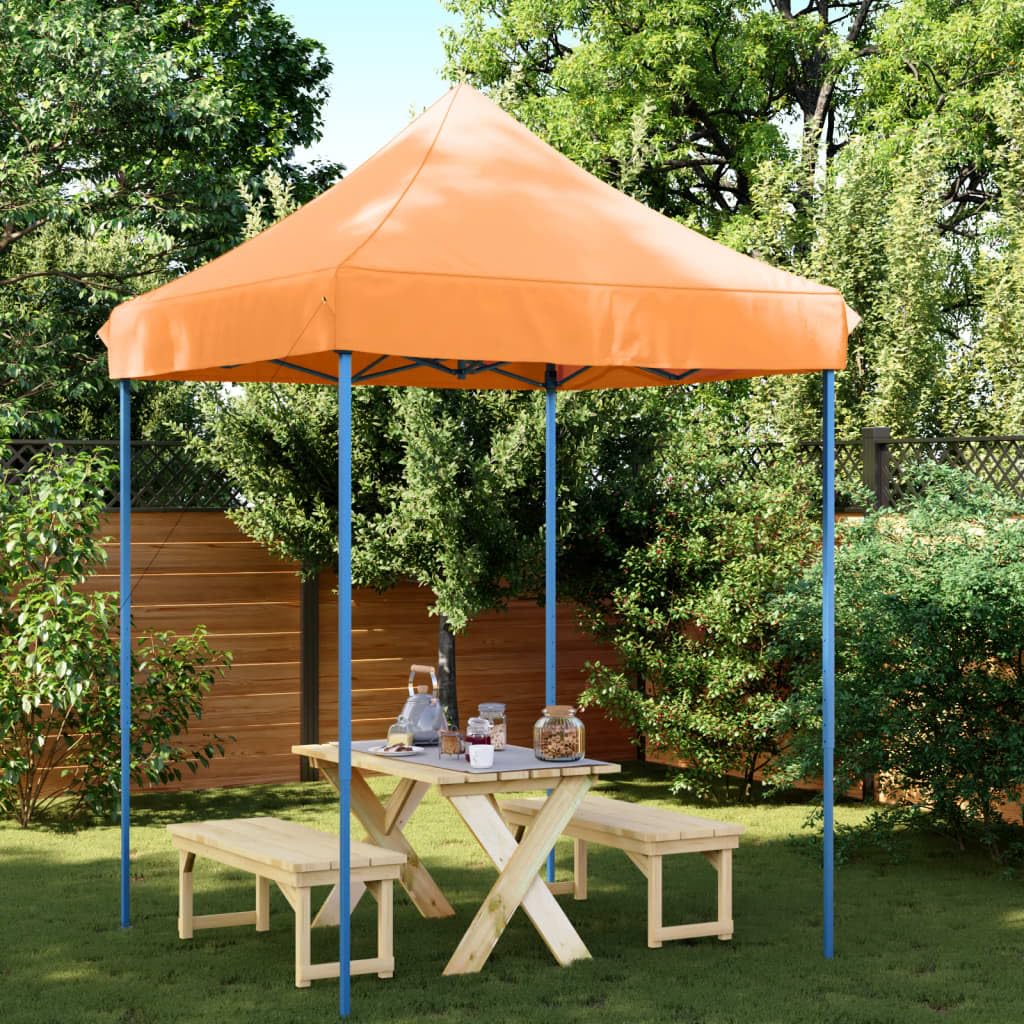 Pomarańczowy składany namiot Pop-Up 200x200x306 cm na imprezy plenerowe