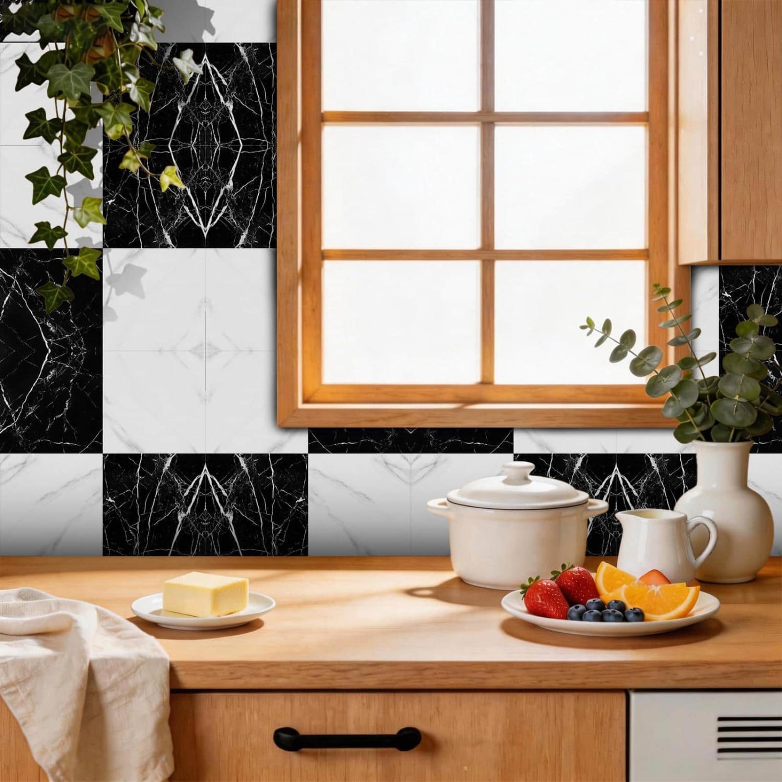 Azulejos Adhesivos Cocina Impermeables 30 cm x 30 cm