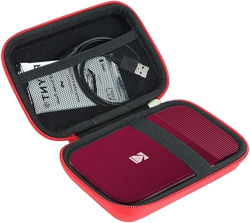 Miniatura 8 de khanka Estuche de viaje rígido de repuesto para cámara digital KODAK Smile Instant Print (cremallera verde)