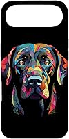 Vista 27 de Labrador Retriever - Carcasa para iPhone 17, diseño de cara de perro, color negro