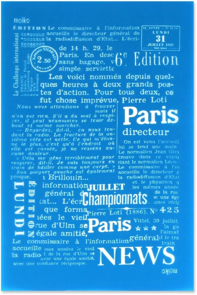 Moiko Silk Screen for Polymer Clay 74x105 mm - Newspaper pattern 9.30