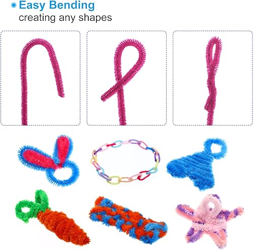 Miniatura 5 de PATIKIL Limpiapipas de 12 pulgadas, paquete de 300 tallos de felpilla flexibles para bricolaje, manualidades, decoración de fiestas, manualidades,