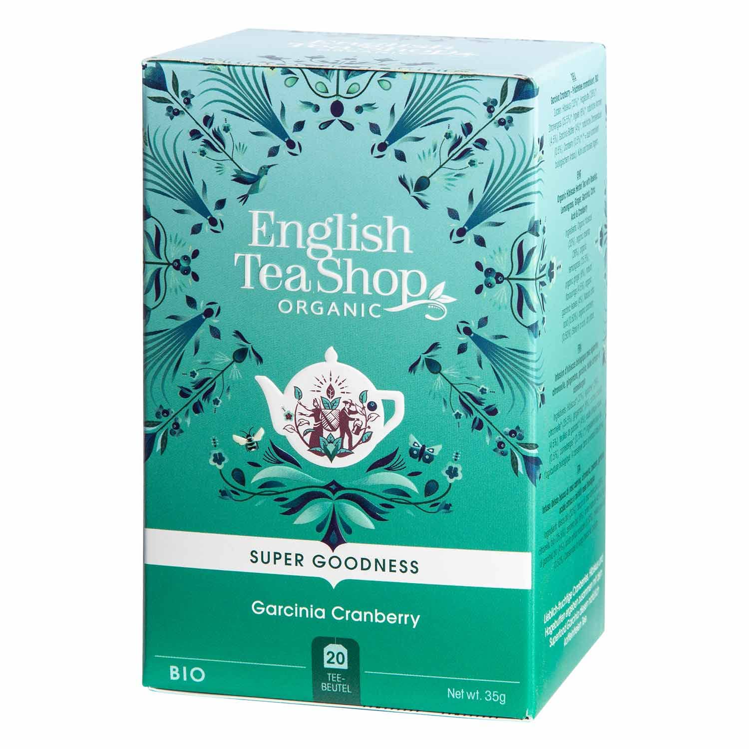 English Tea Shop Organic Cranberry, Hibiscus and Rosehip - 20 Tea Bag Sachets, 35 g