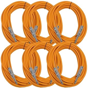 Seismic Audio - SASTSX-25 (6 Pack) - 25 Foot TS 1/4