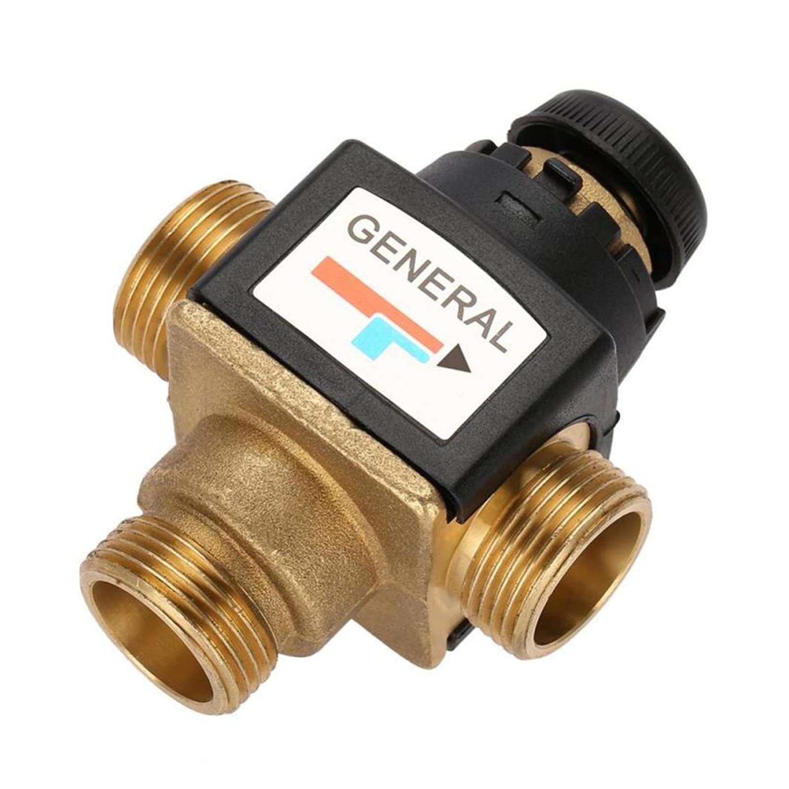 3 vías DN20 Válvula mezcladora Hilo Macho Termostático Ajuste termostático for Herramientas de Calentador de Agua Solar Accesorio Going