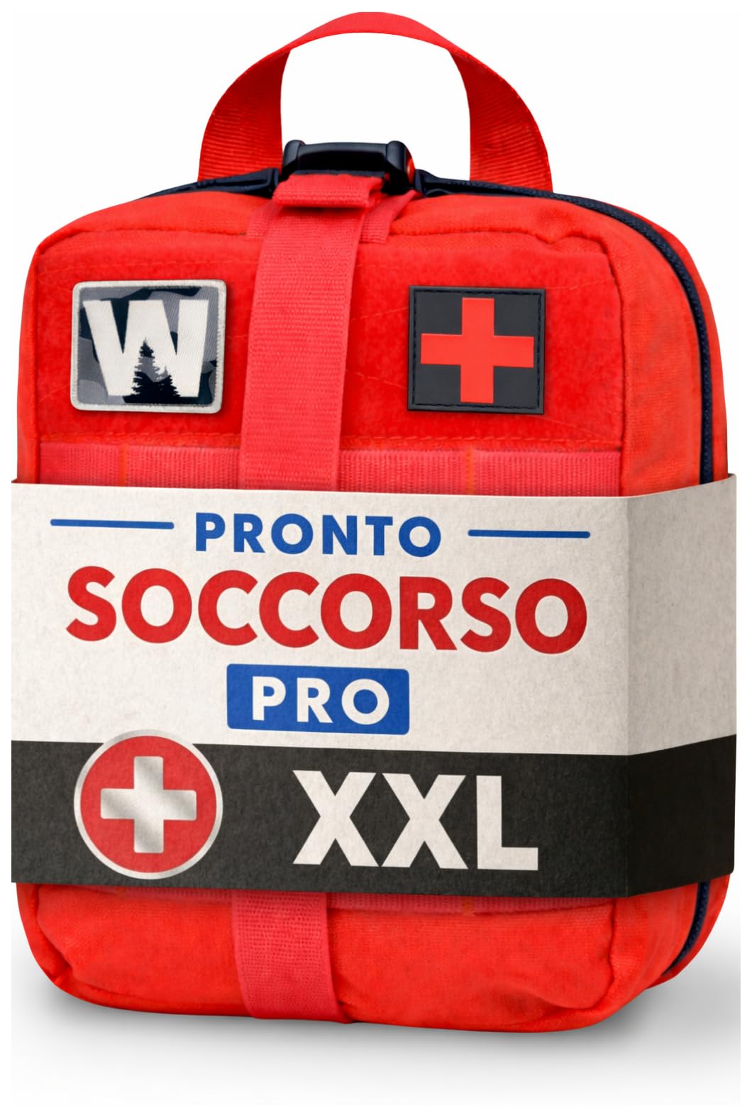 WONCROW ® Kit di Pronto Soccorso - Cassetta Primo Soccorso de Viaggio Auto Trekking Accessori Kit Sopravvivenza Militare Professionale Cerotti Medicazione Garze Sterili Disinfettante Ferite Emergenza