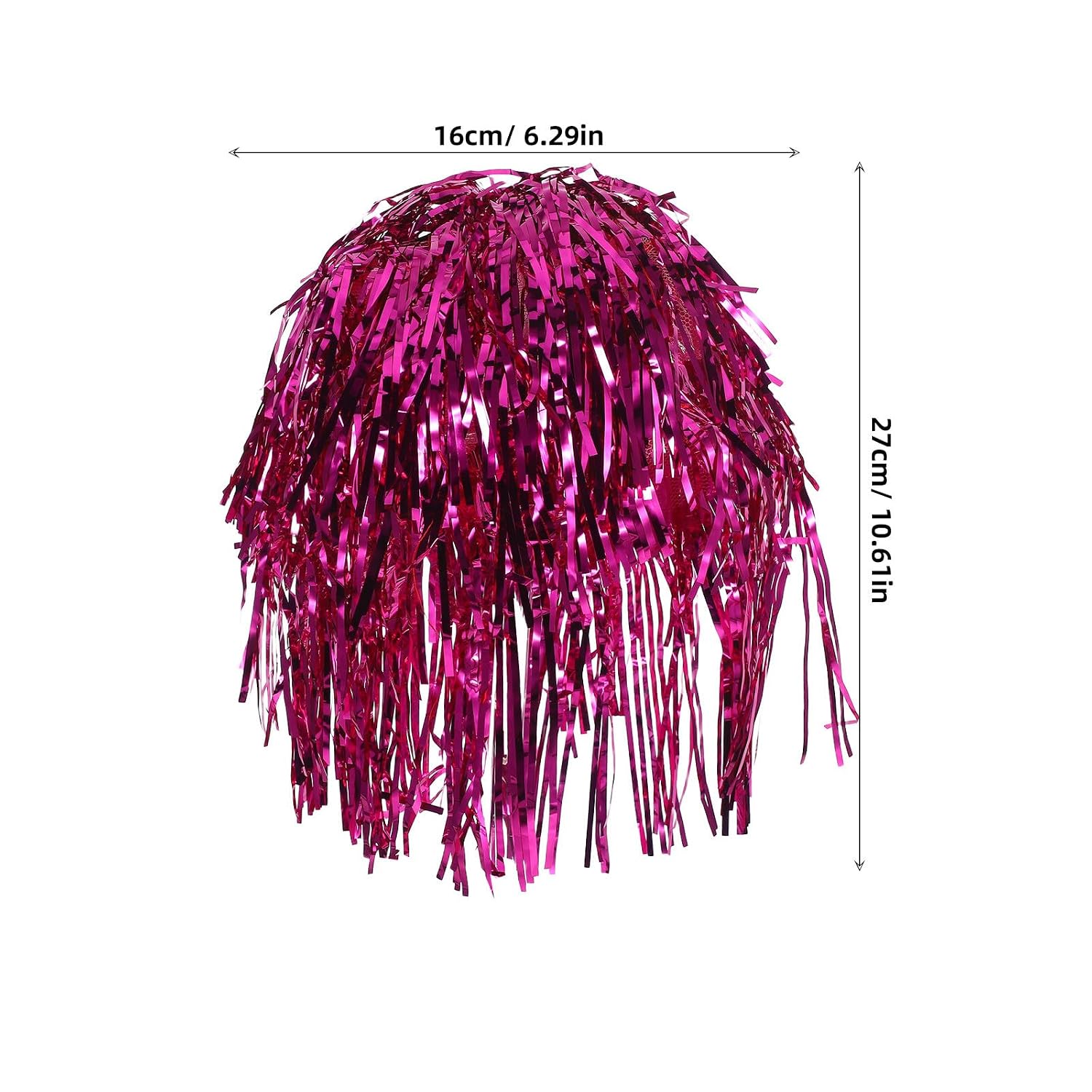 5Pcs Metallic Cosplay Wigs Colorful Fake Hair for Women Party Wear Creative Design