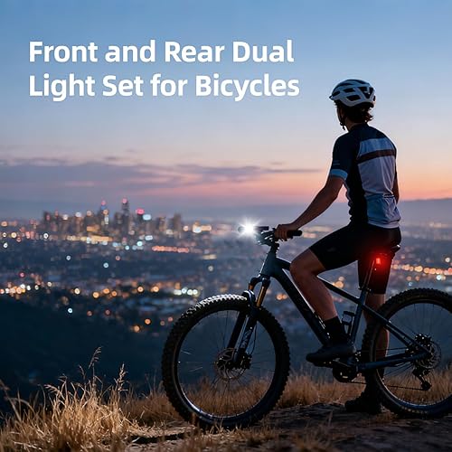 Miniatura 2 de Faro delantero de bicicleta de 2200 lúmenes, 5 modos, 4500 mAh, para conducción nocturna, aleación de aluminio, IPX6, impermeable, luces de