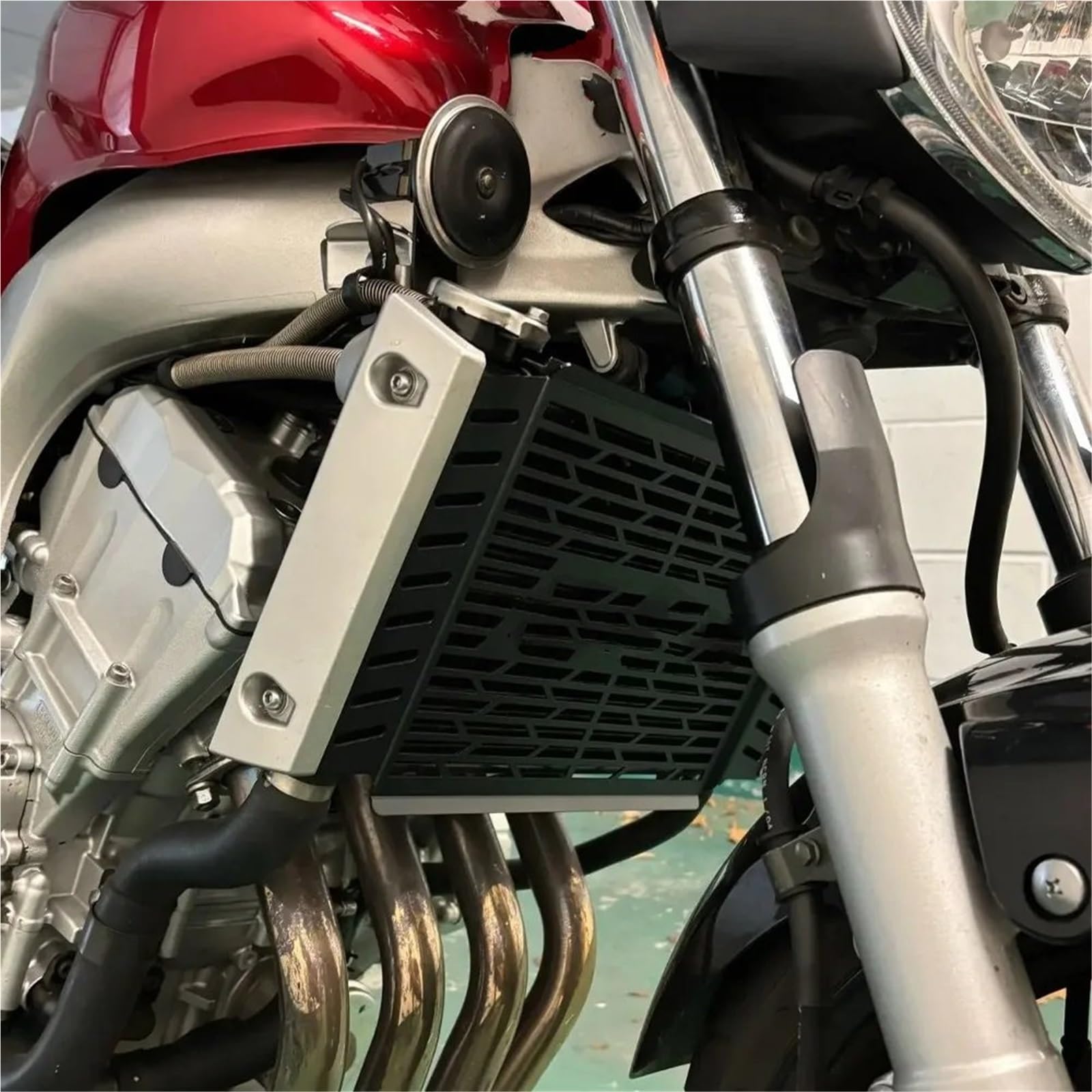 Chłodnica Protector Osłona Osłona chłodnicy motocykla, osłona grilla, pasuje do Yamaha FZ6 FAZER 600 FZ6S FZ6N 2004 2005 2006(Black FAZER)