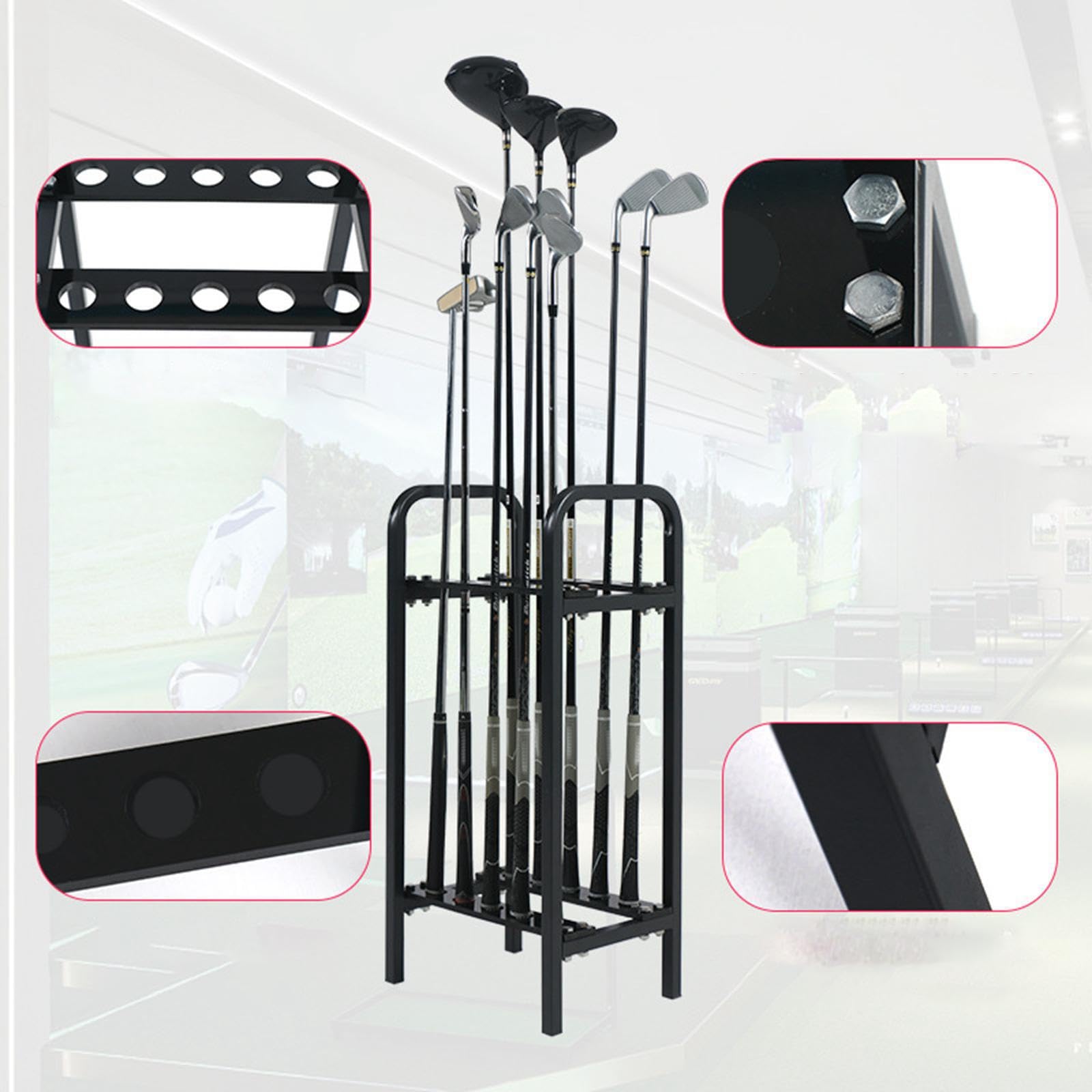 Organizador de Golf Resistente con Estructura Robusta y 10 Hoyos,