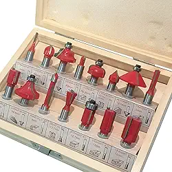 Jogo de Fresas para Tupia 8mm com 15 Peças para Madeira ST