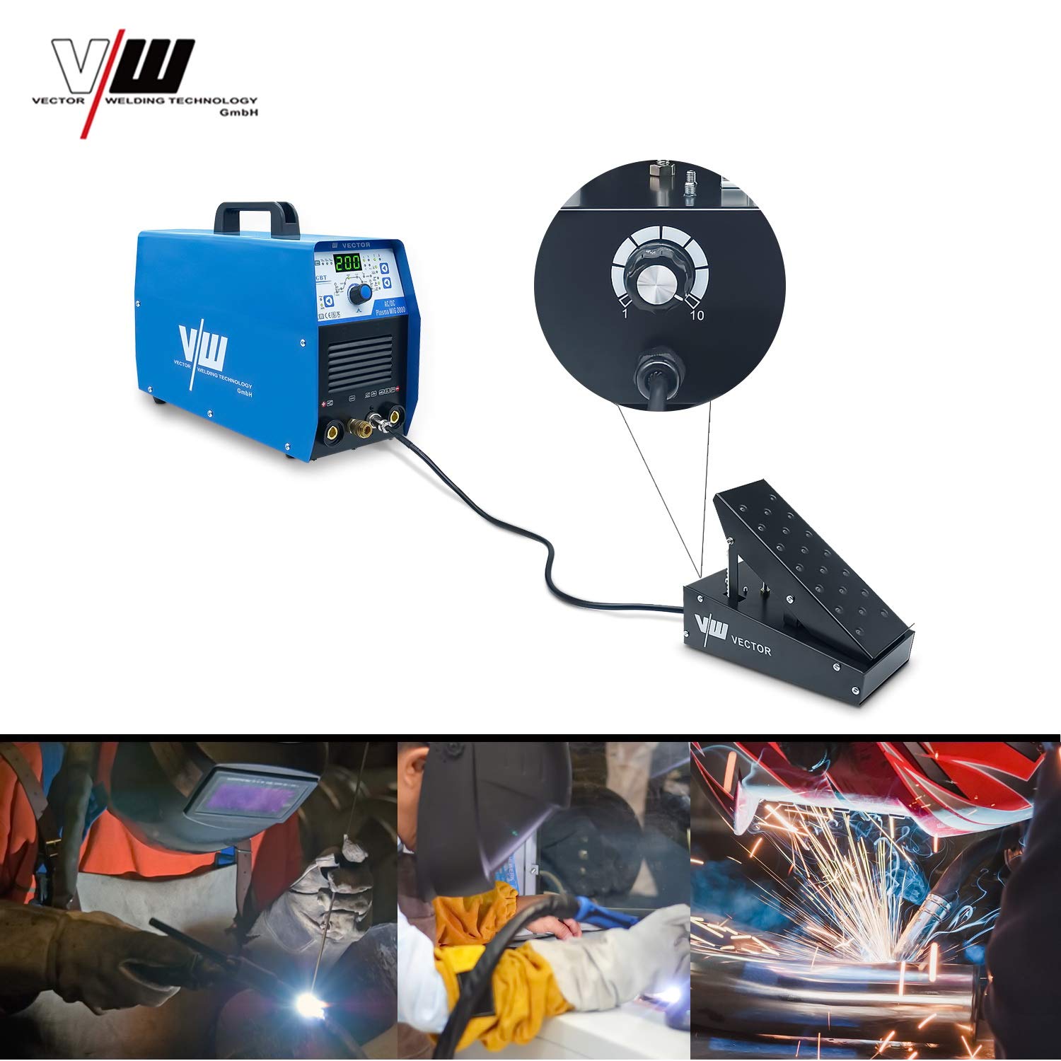 Control de Pedal de Soldadura TIG, 5 pines, Para el Equipo de Control de Potencia de La Máquina de Soldadura TIG de la Máquina de Corte Por Plasma