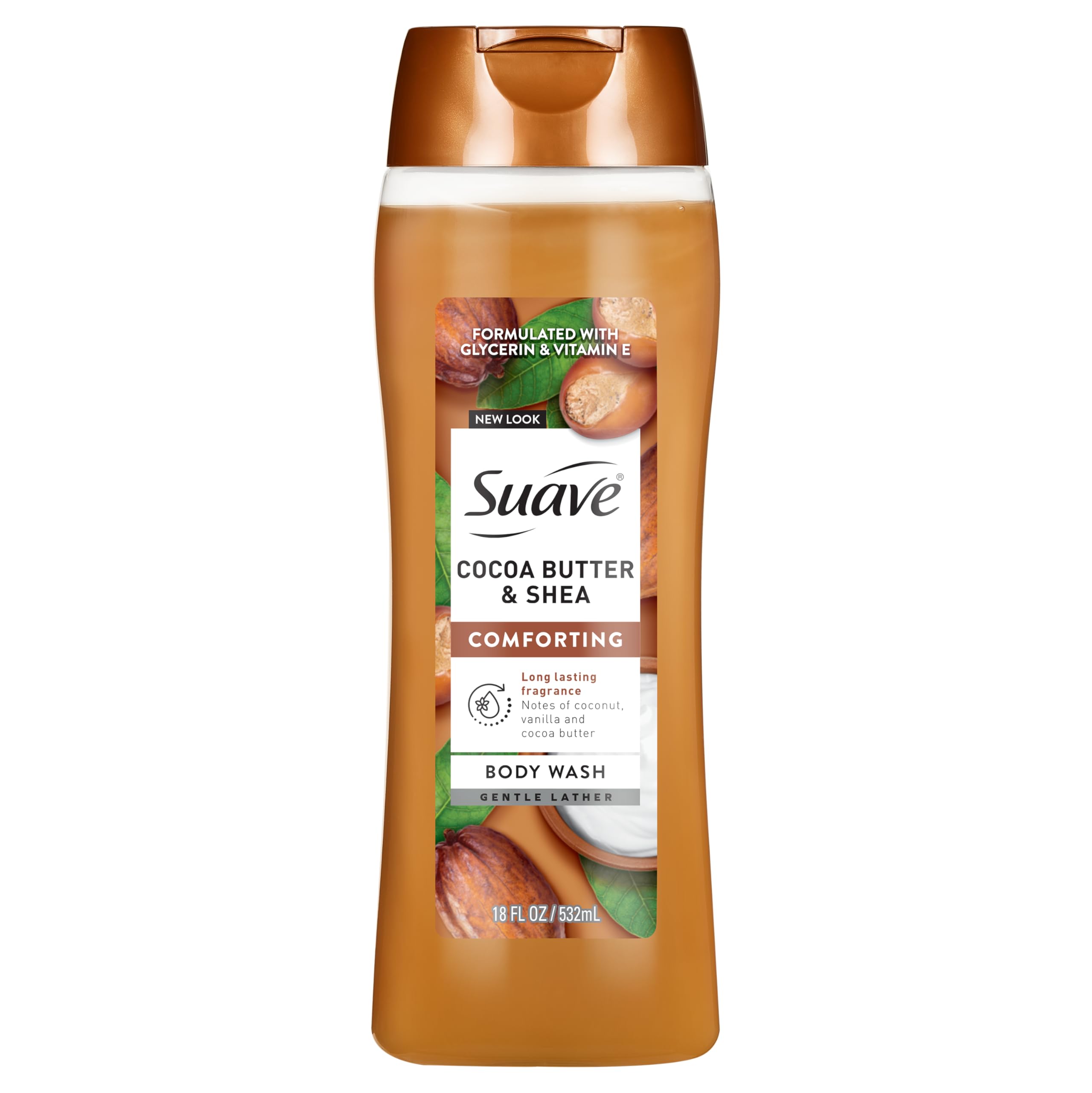 Suave Cocoa Butter Shea Moisturizing Body Wash with Glycerin Vitamin E Hydrating Skin Cleanser For Soft Smooth Skin