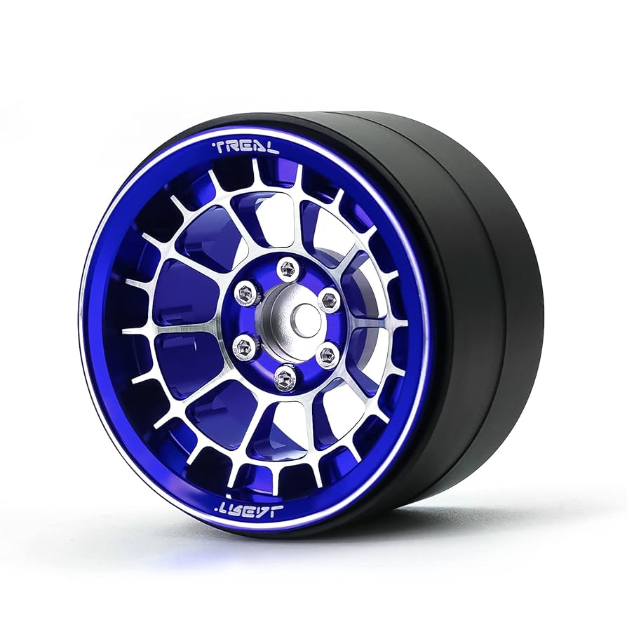 Axial SCX10 TREAL 2.2インチ ビードロックホイール 1/10 ロッククローラー RC アルミニウム合金 2.2 ビードロック