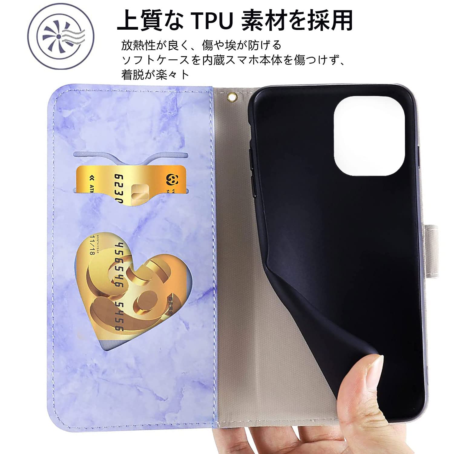 Amazon.co.jp: Ailisi 対応 iPhone 13 Pro ケース 手帳型 青い, 女性