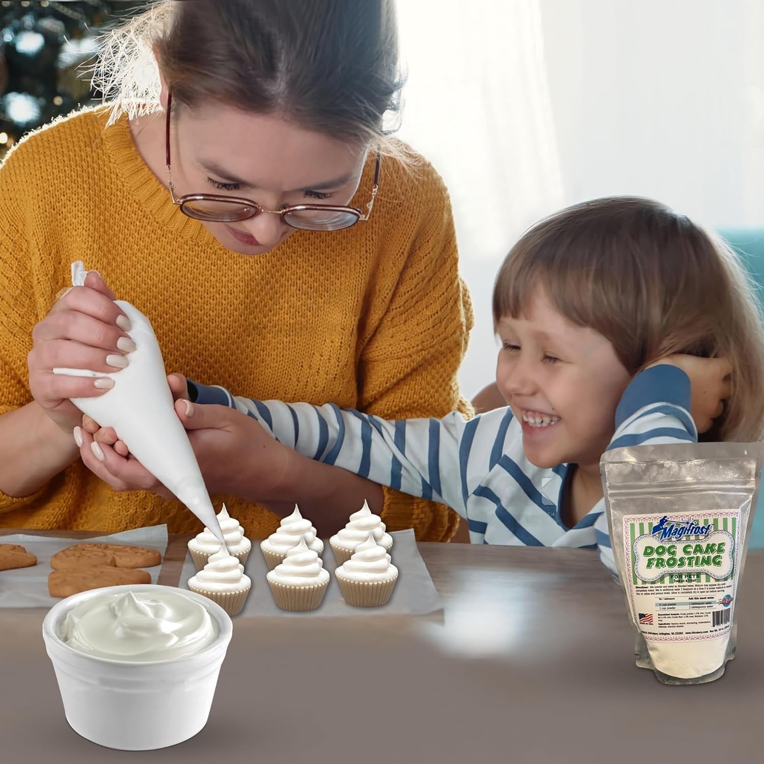 Magifrost Frosting for Dog Cake - Perfect for Homemade Cakes and Treats, Dog-Friendly, Easy-to-Use, Deliciously Smooth Texture, Safe & Healthy Ingredients (30oz)