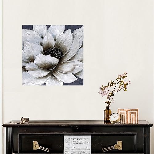 Miniatura 32 de Calcomanías murales de flores de loto blanco, calcomanías de pared personalizadas con flores florales, calcomanías de vinilo para mural con citas