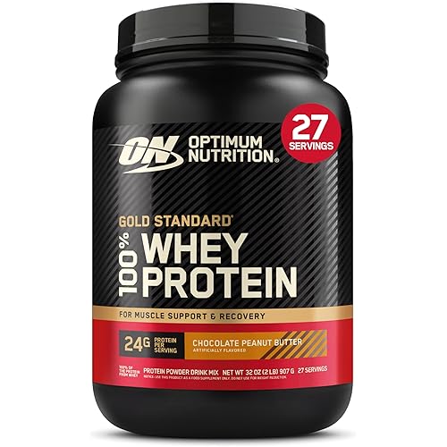 Optimum Nutrition Gold Standard 100% Whey Protein Powder, Chocolate Peanut Butter, 2 Pound (Packaging May Vary)