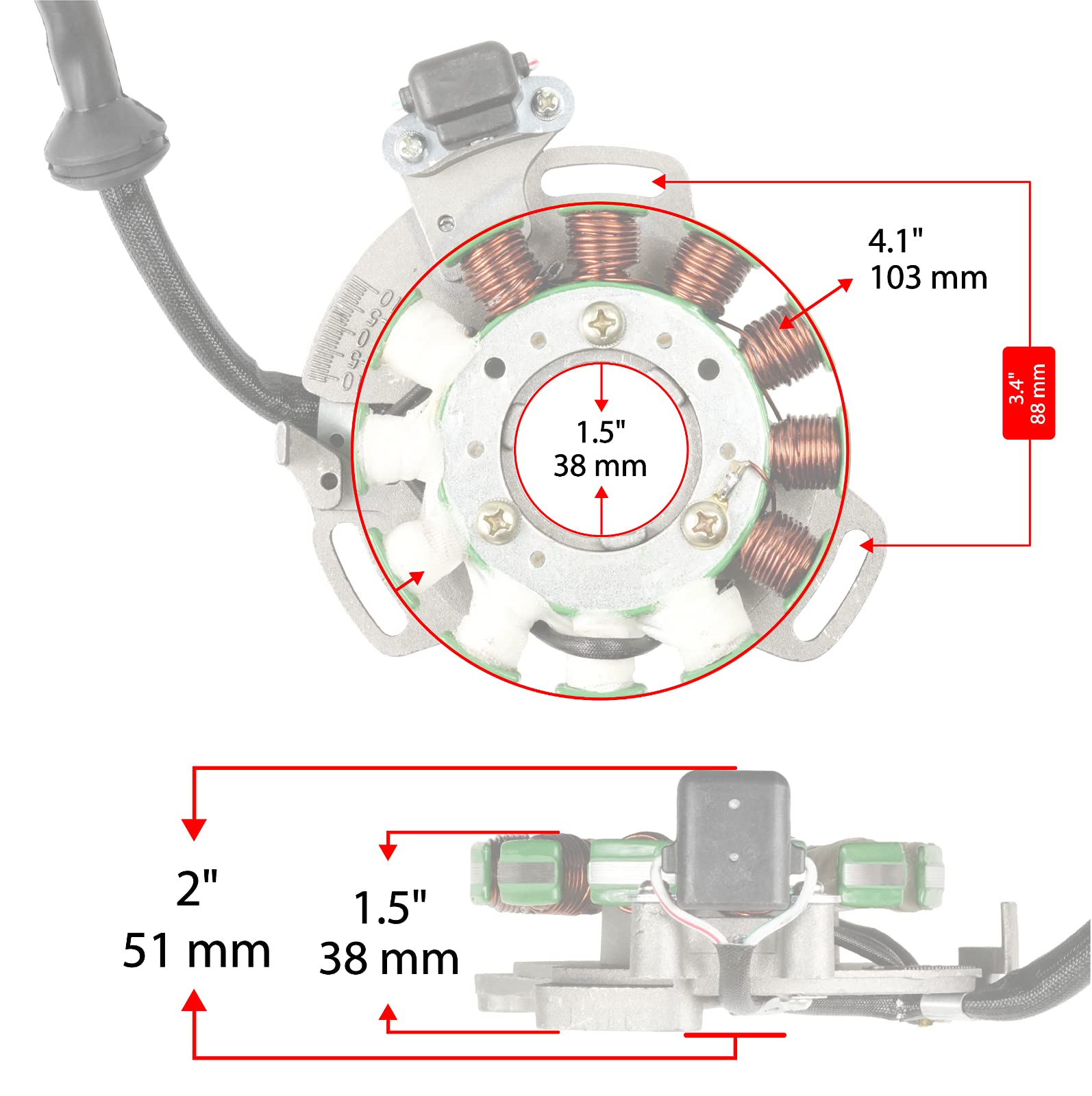 3GG 85510 00 00 ATV Magneto Stator Spule Für Yamaha Banshee 350