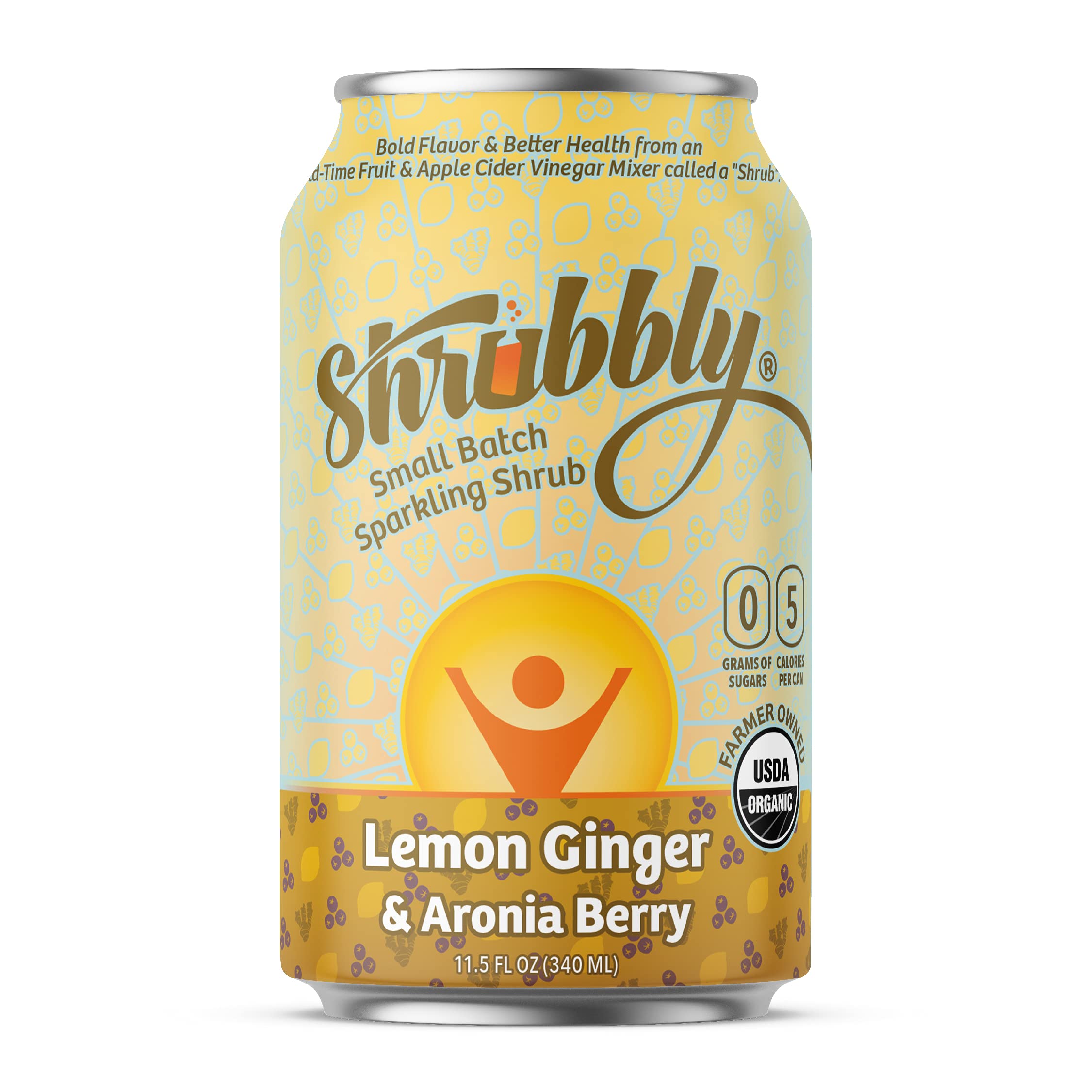 Buy Shrubbly, y Soda Lemon Ginger + Aronia Berry Shrub Drink