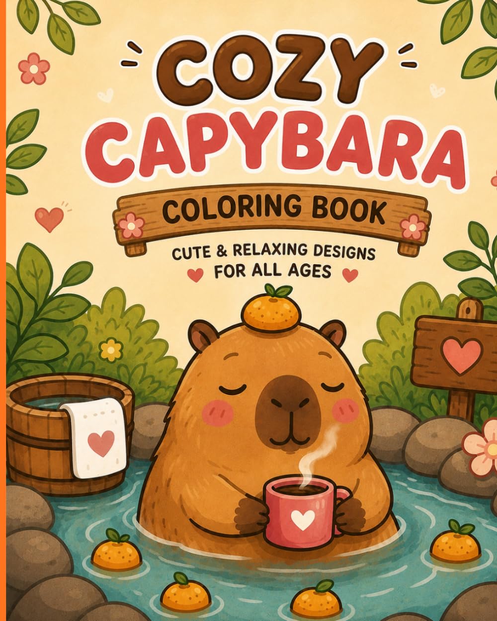 Cozy Capybara Coloring Book: Cute & Relaxing Designs for All Ages