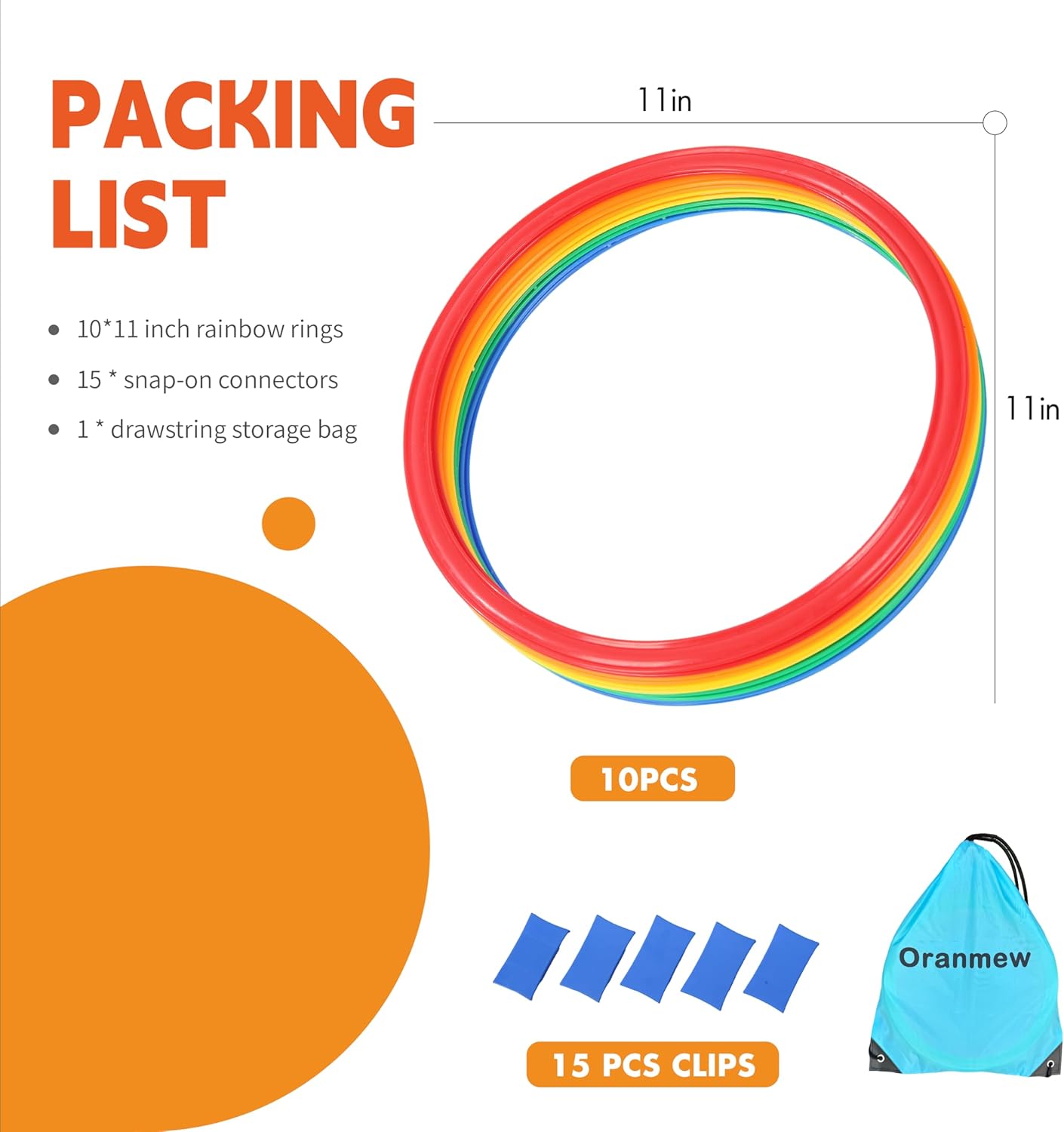 Hopscotch Rings & Stepping Stones for Kids,Toddler Stepping Stones for Balance and Sensory Play, Builds Coordination & Motor Skills Bright