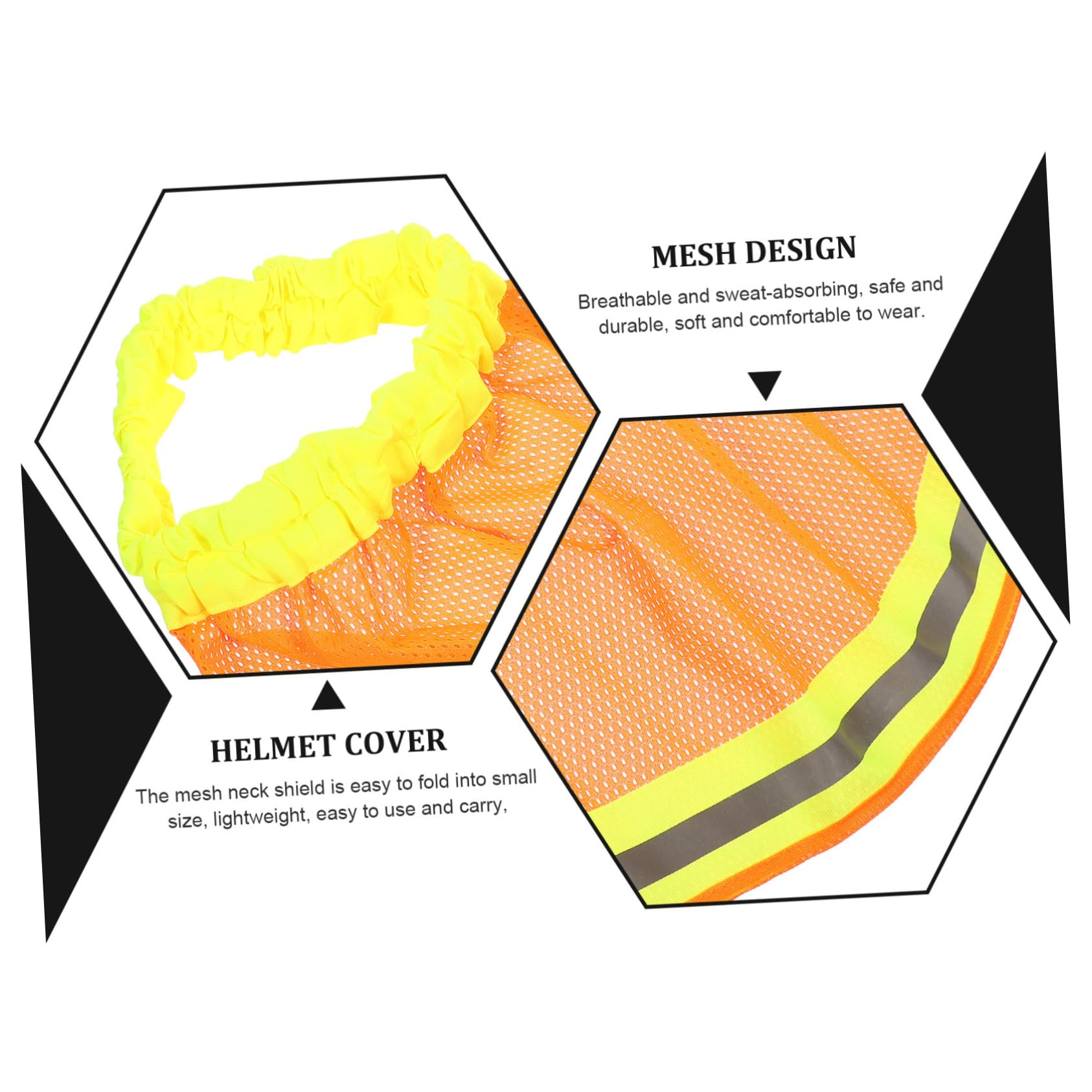 UKCOCO 10pezzi Copripale Per Casco Da Costruzione Protezione Neck Shield Copertura Per Sole e Riflettente Per Attività All Aperto Compatibile Con Caschi Di Sicurezza