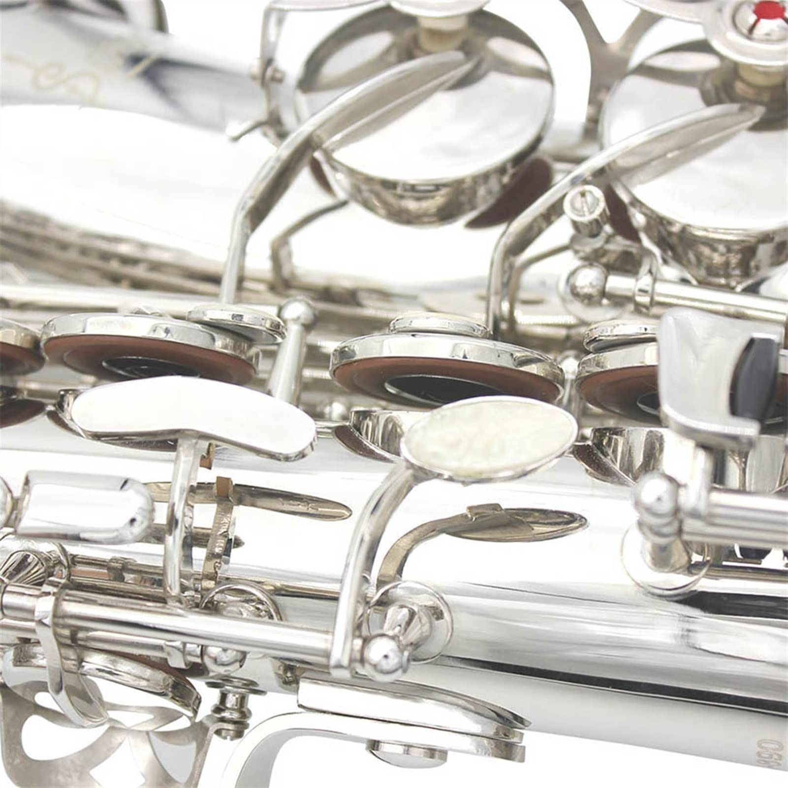 Sax Principianti Kit Sax Contralto in MIB Ottone Placcato Argento Strumento a fiato Professionale Mi Sax Piatto con Cinturino in Custodia Strumento Musicale Strumento a fiato