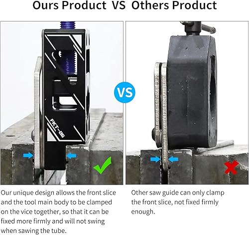 Miniatura 2 de Guía de sierra de bicicleta para carreteras, horquillas, poste de asiento, manubrio de bicicleta, guía de sierra de corte ajustable para corte