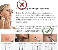 Vista 2 de 22 Piezas Herramienta Extractora de Espinillas, Removedor de Puntos Negros, Acné y Comedones Kit Extractor