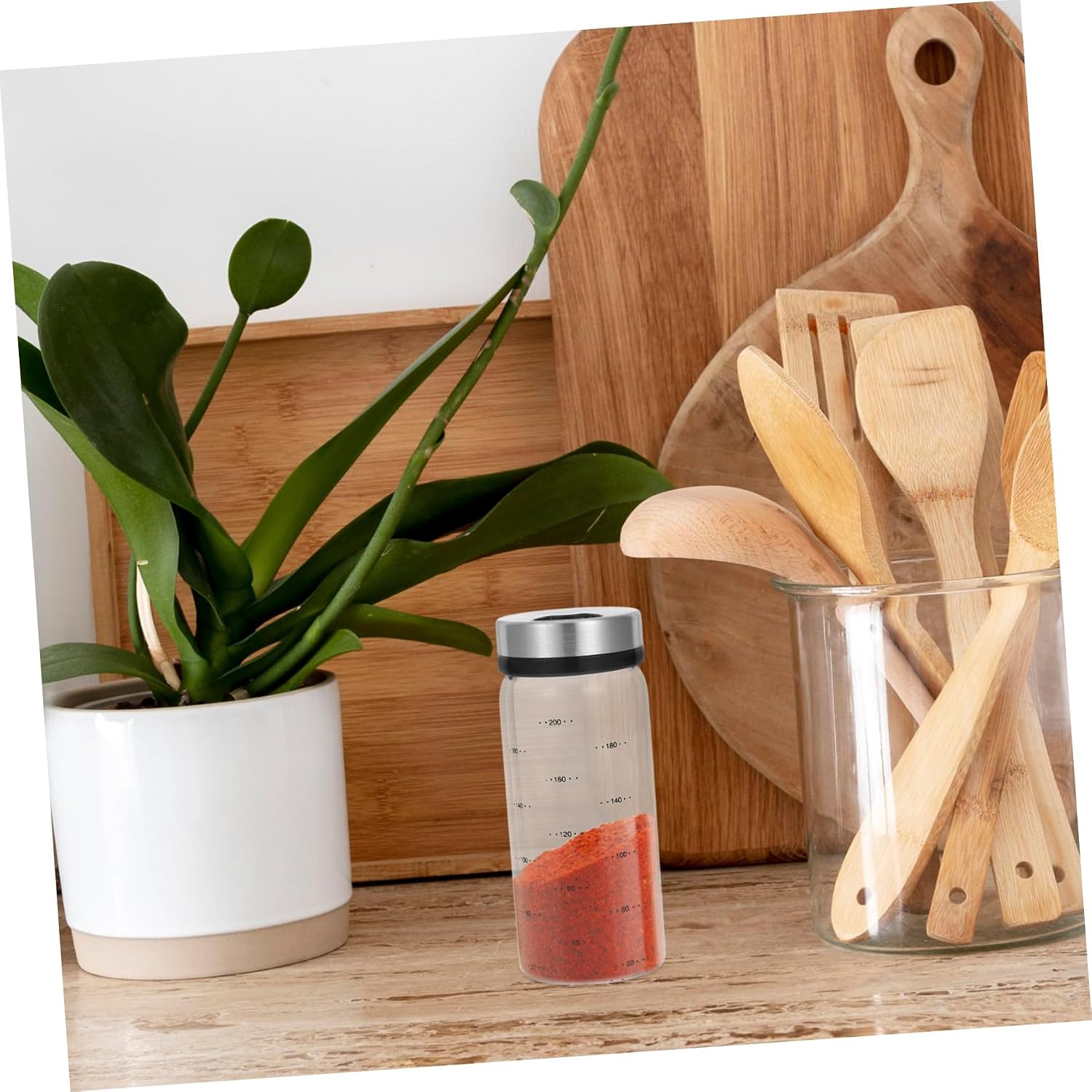 Glass Condiment Bottle for Salt Sugar and Spices Kitchen Shaker with Lid for Bbq Camping and Home Use Elegant and Versatile Storage