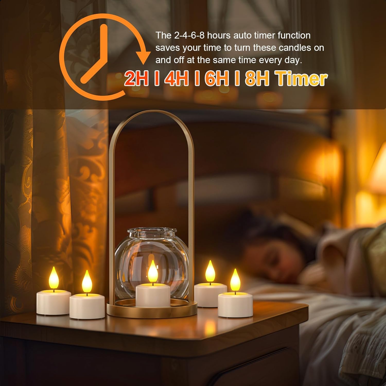 PChero 6 Pack Rechargeable Flameless Candles with Remote Timer & Charging Base, Battery Operated Tea Lights Candles -Realistic Flickering, LED Tealights for Home Wedding Halloween Fall Christmas Decor