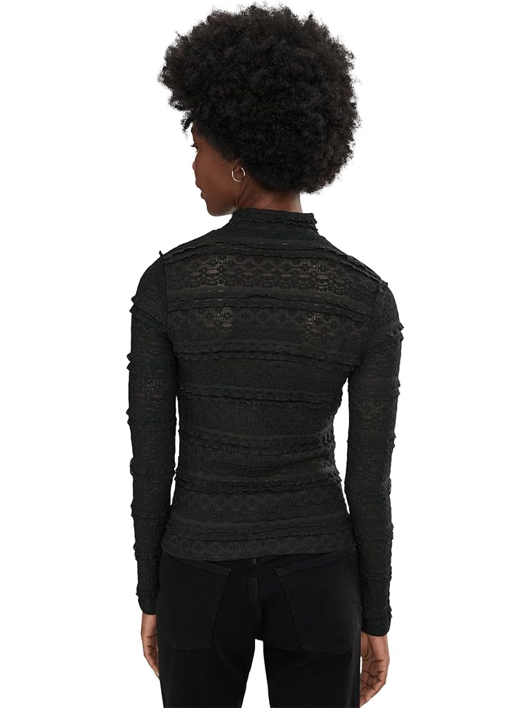 Black Sanctuary High Crew Lace Tee