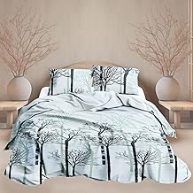 Signature Lilly Super Soft Cotton Micro King Bed Bedsheet –, 300 TC, Ultra-Breathable & Durable, Wrinkle-Resistant (Design8)