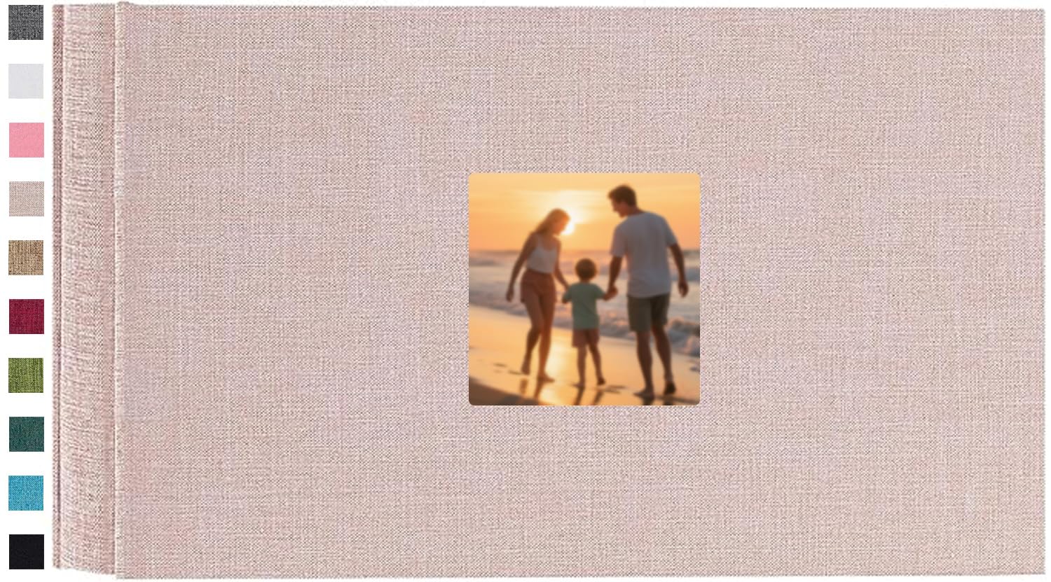 Ponping Small Photo Album 6x4 100 Photos Linen Cover Picture Photo Book for Family Wedding Anniversary Baby Vacation