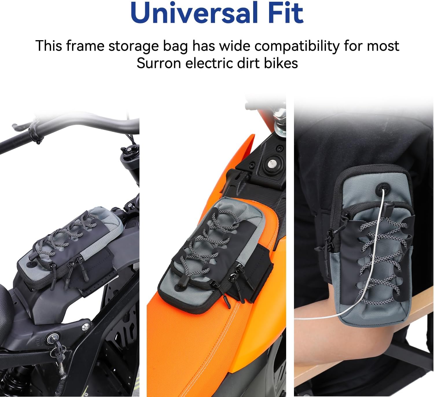 Frame Bag Phone Pouch with Keychain for Yozma IN10 in 10 Pro Ebike